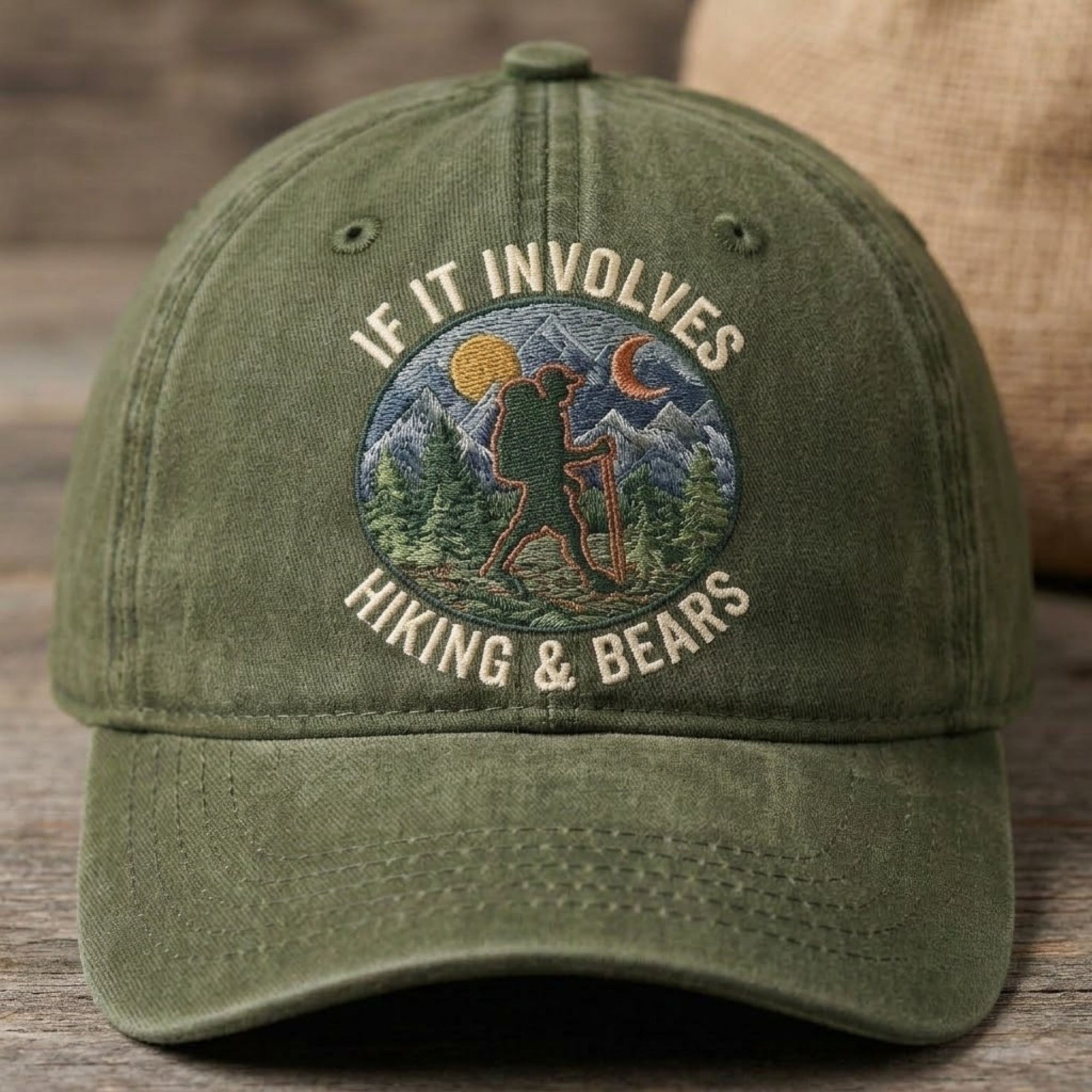 Just Another Half Mile Hiking Embroidered Baseball Cap - Mountain Adventure Hat for Outdoor Lovers