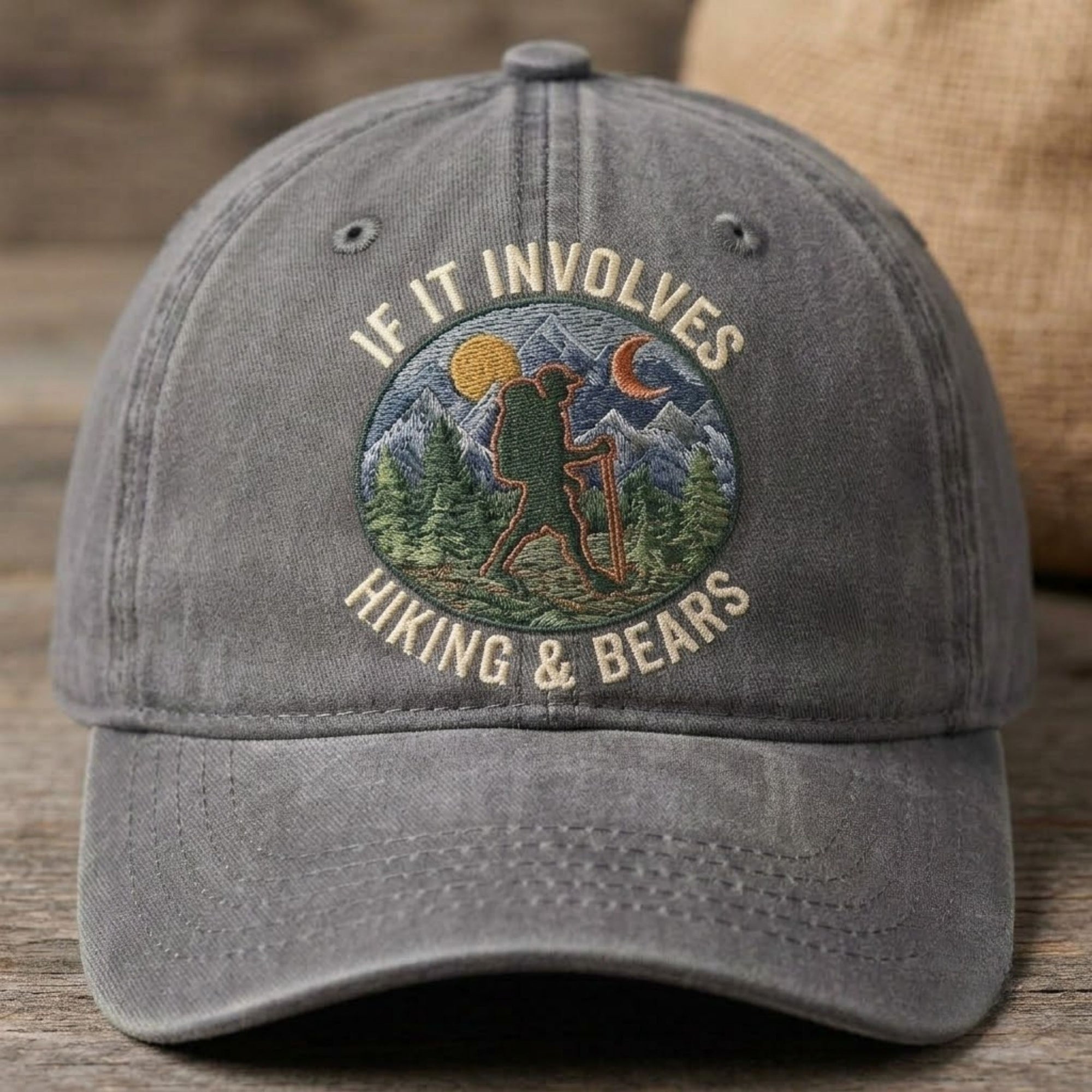 Just Another Half Mile Hiking Embroidered Baseball Cap - Mountain Adventure Hat for Outdoor Lovers